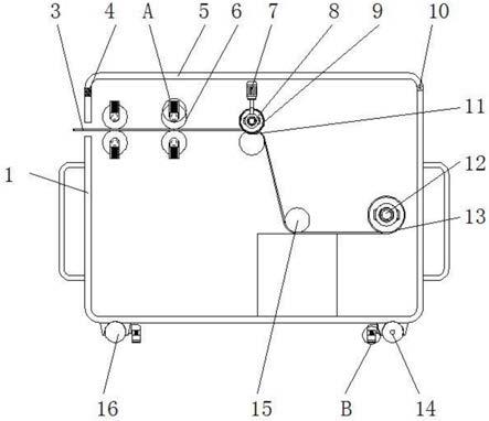 具備壓紙輥自動平衡機構的復卷機的制作方法